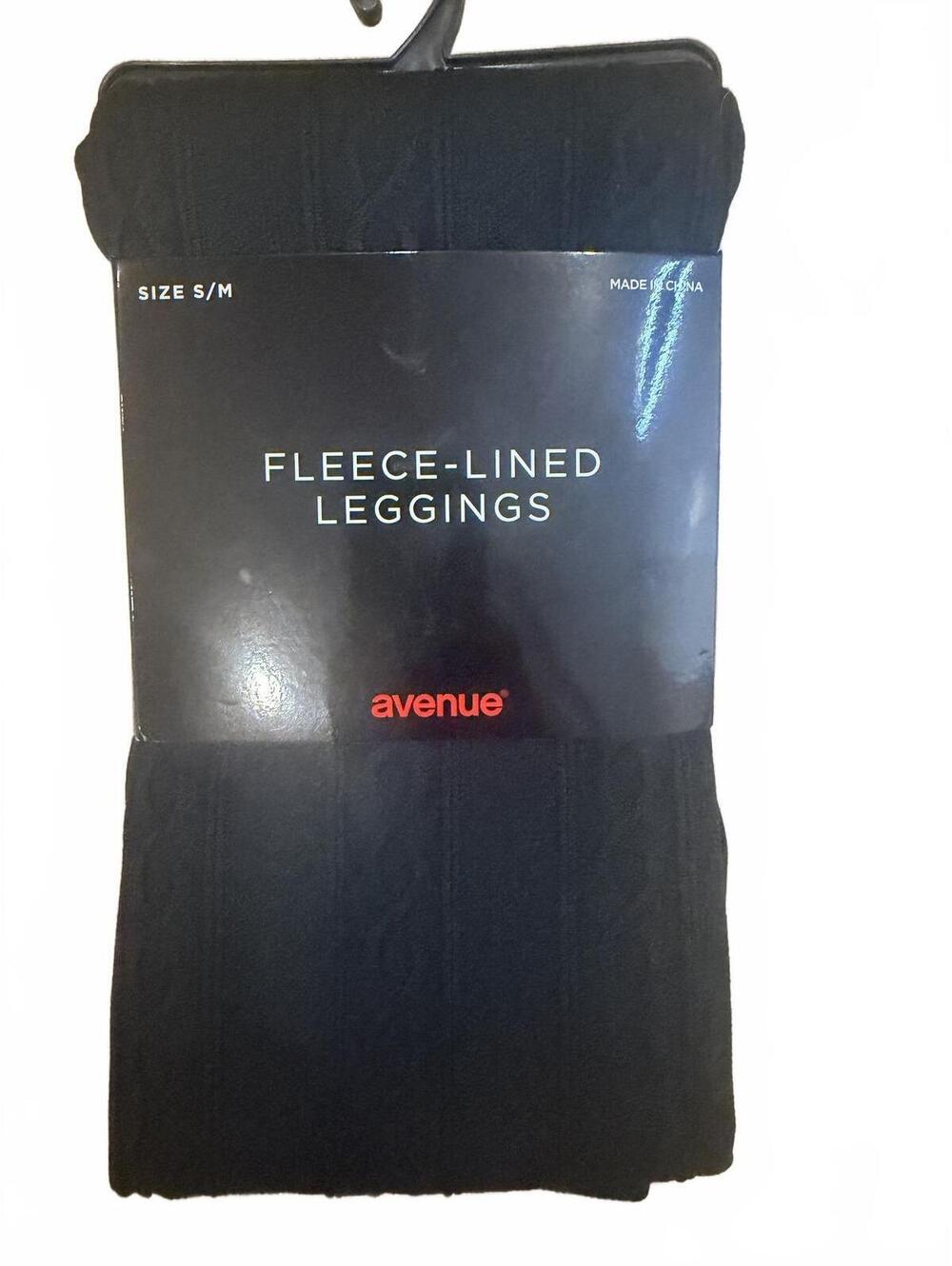Avenue Women’s Black Cable Knit Tights S/M 95% Polyester 5% Spandex New